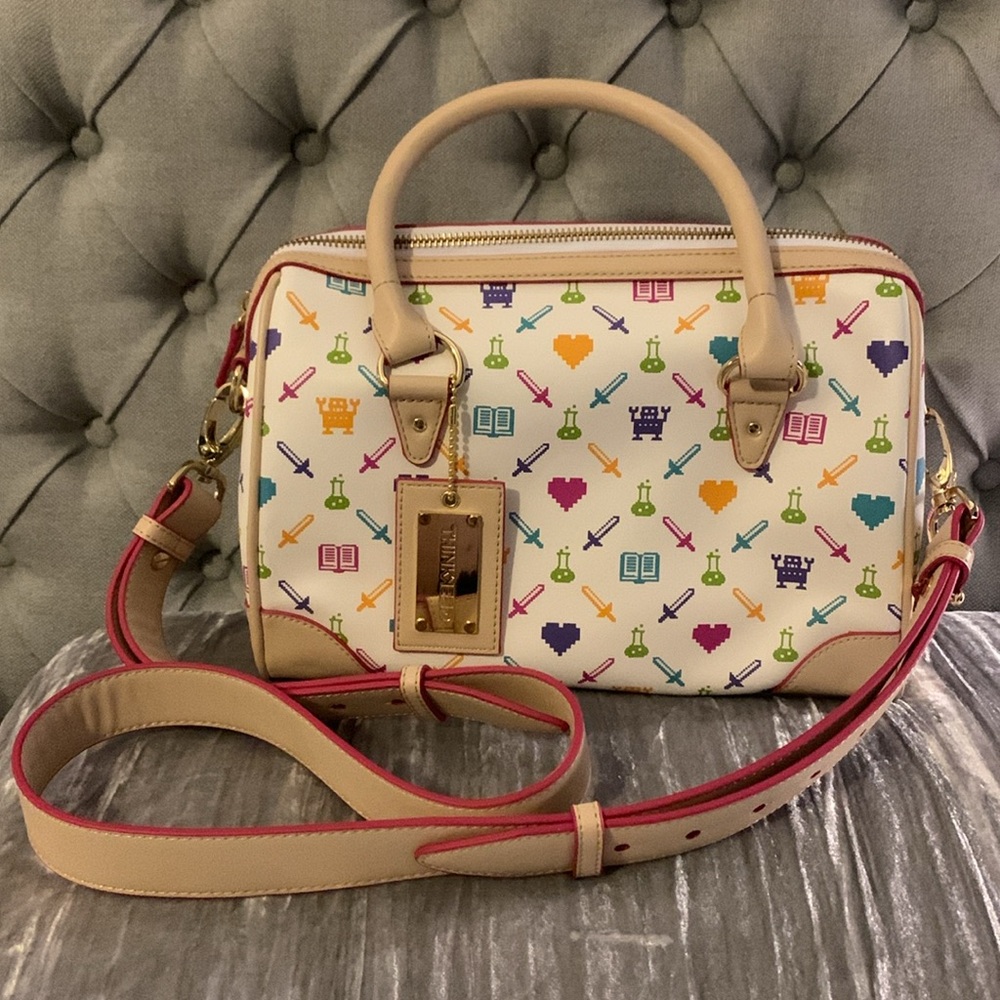 Thinkgeek Sprite By Pixelle 8Bit Pixel Gamer Satchel Minecraft Swords White Bag